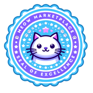 Meow Marketplace is the Seal of excellence in cat product design and quality