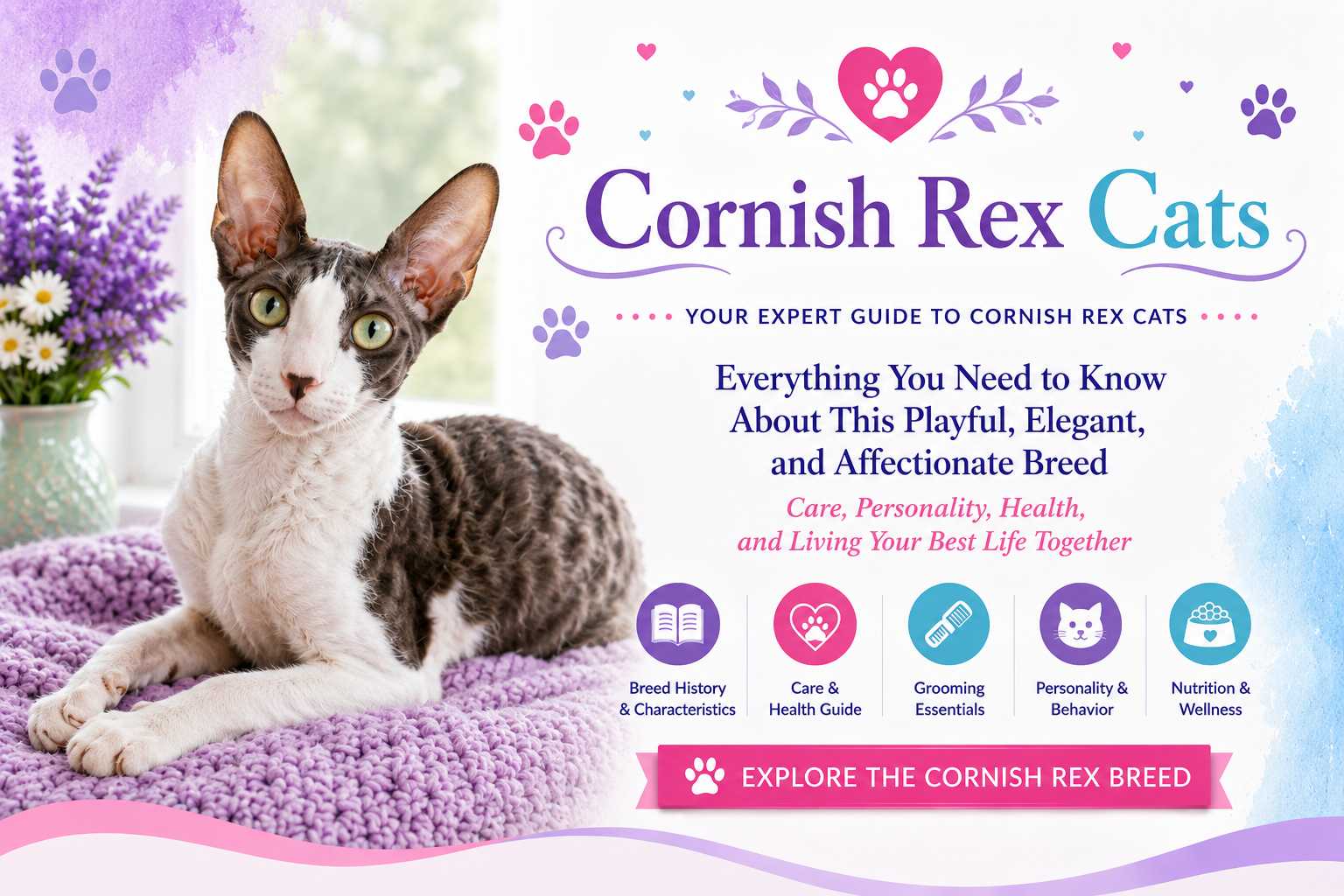 Cornish Rex cat breed guide hero image