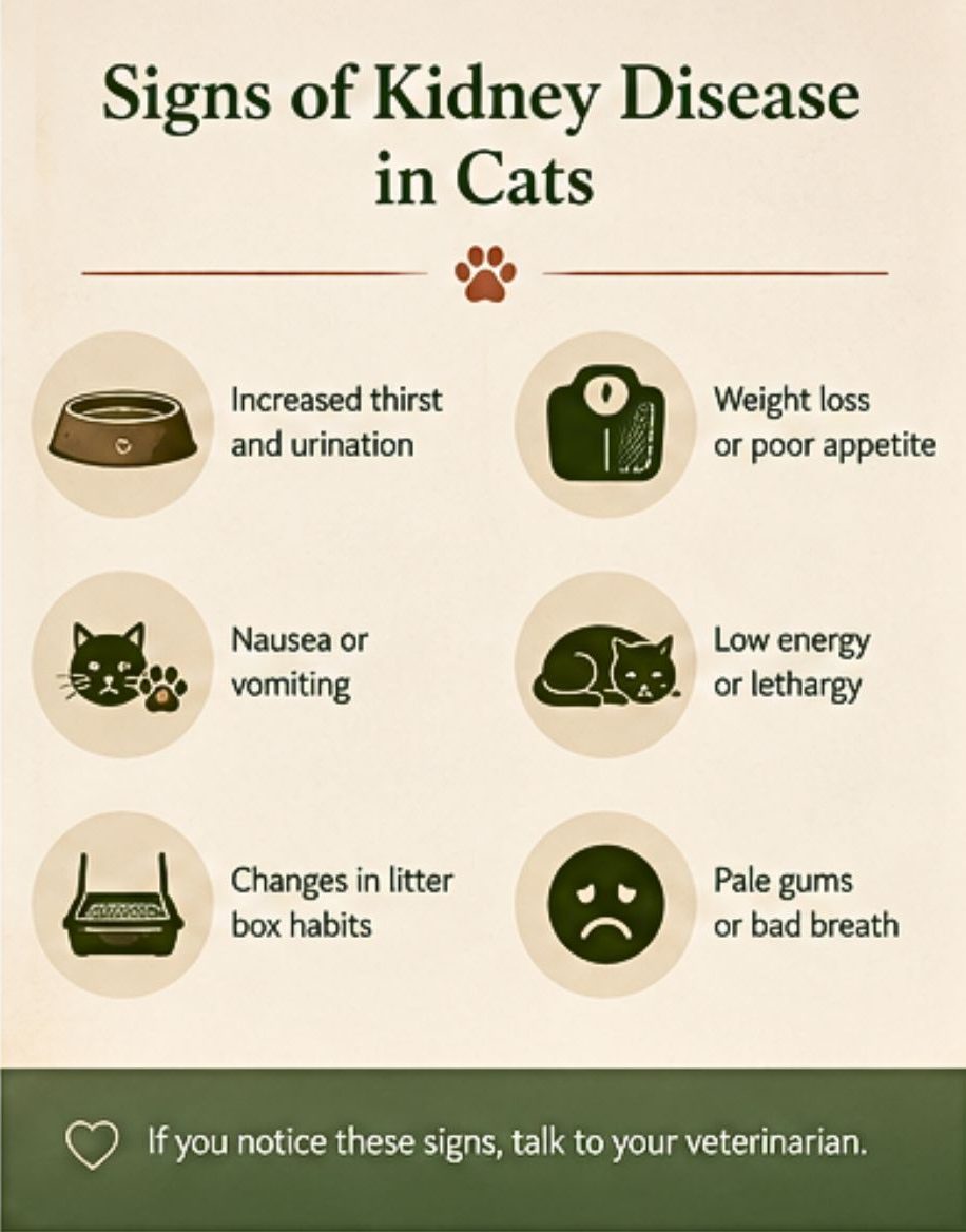 Signs of kidney disease in cats
