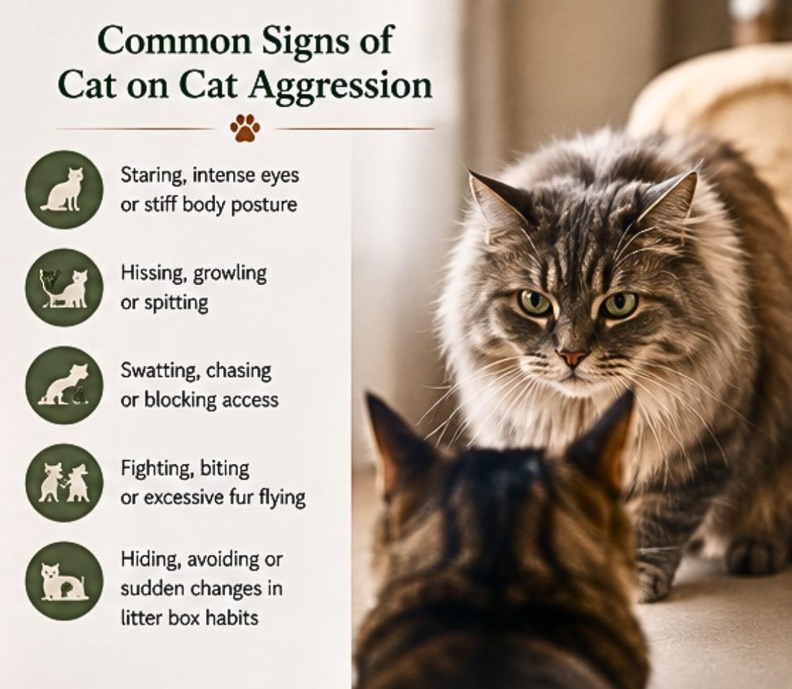 Common signs of cat on cat aggression